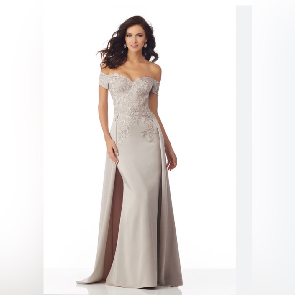 Sophisticated Taupe Embroidered Maxi Dress